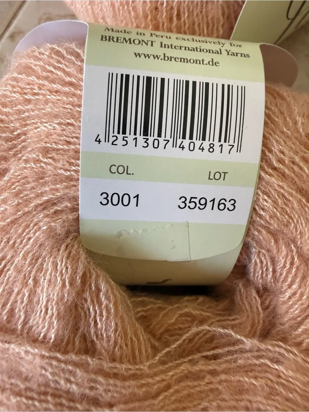 Josy by Bremont Soft Peach Alpaca/Silk Blend Yarn - 3-Pack Coral